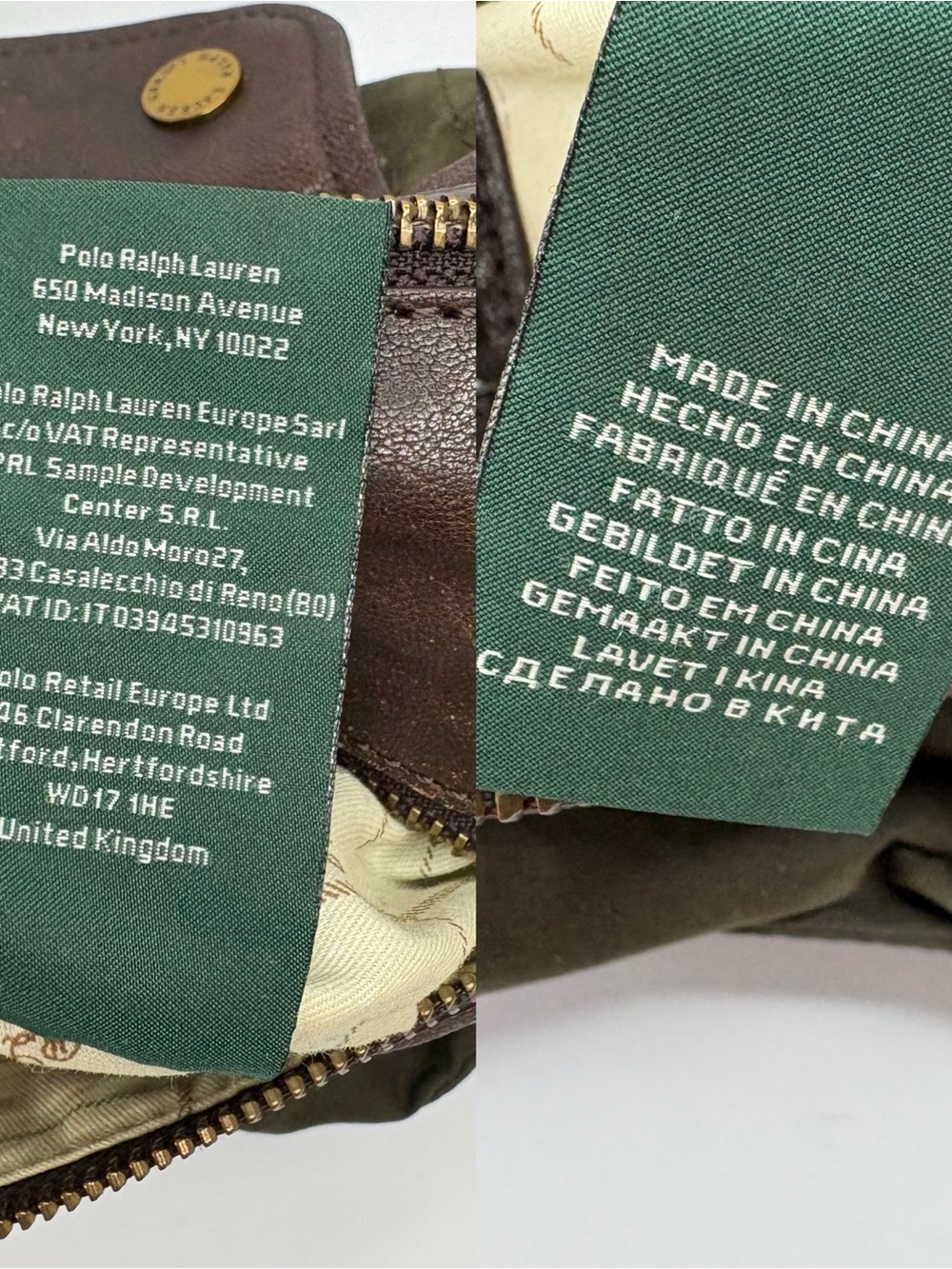 Ralph Lauren 1967 Heritage Utility Crossbody Olive Canvas & Leather Bag Military - Picture 10 of 12